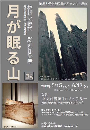 林耕史教授彫刻作品展月が眠る山ポスター